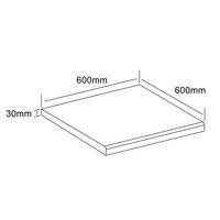 ARBEITSPLATTE 60/3/60 cm  - Grau, Trend, Holzwerkstoff (60/3/60cm) - MID.YOU