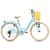 CITYBIKE 26 Zoll Damen  - Blau/Gelb, Basics, Metall (180/70cm) - Atrigo