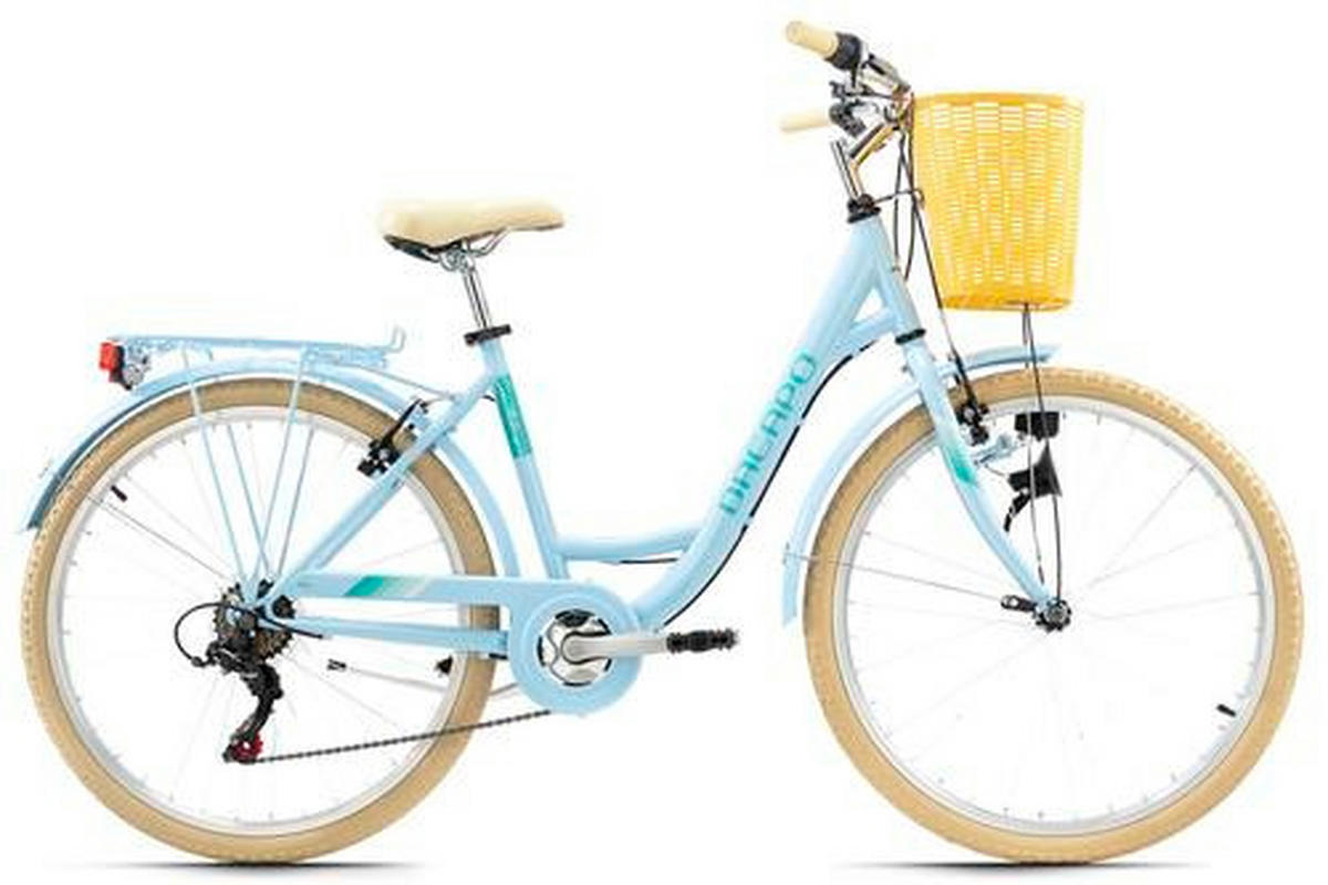 CITYBIKE 26 Zoll Damen  - Blau/Gelb, Basics, Metall (180/70cm) - Atrigo