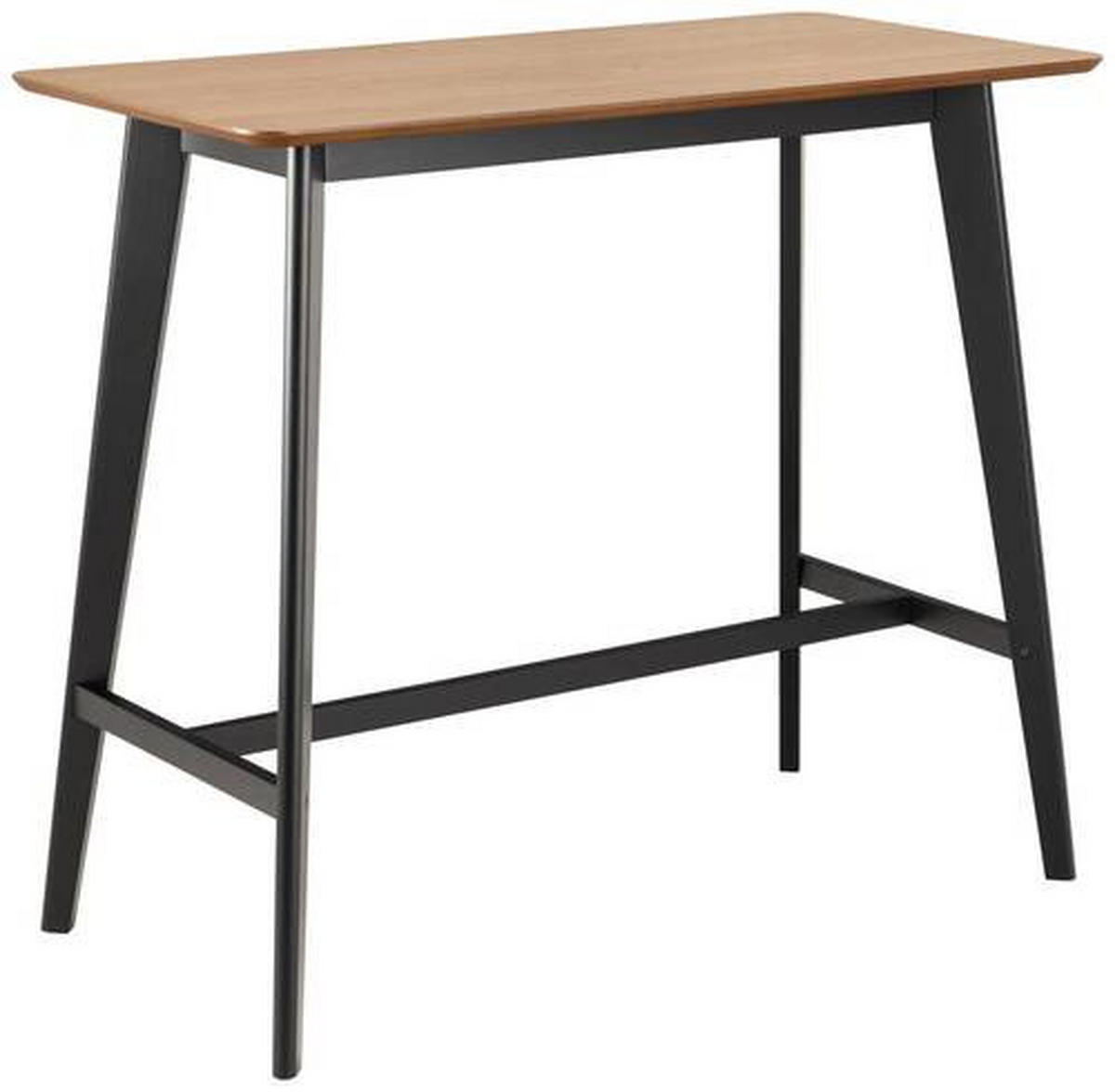BARTISCH in Holz, Holzwerkstoff   - Eichefarben/Schwarz, Trend, Holz/Holzwerkstoff (120/105/60cm) - MID.YOU