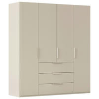 DREHTÜRENSCHRANK 201/223/61 cm,  in Champagner, 4-türig  - Champagner, Basics, Holzwerkstoff/Metall (201/223/61cm) - Novel