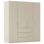 DREHTÜRENSCHRANK 201/223/61 cm,  in Champagner, 4-türig  - Champagner, Basics, Holzwerkstoff/Metall (201/223/61cm) - Novel