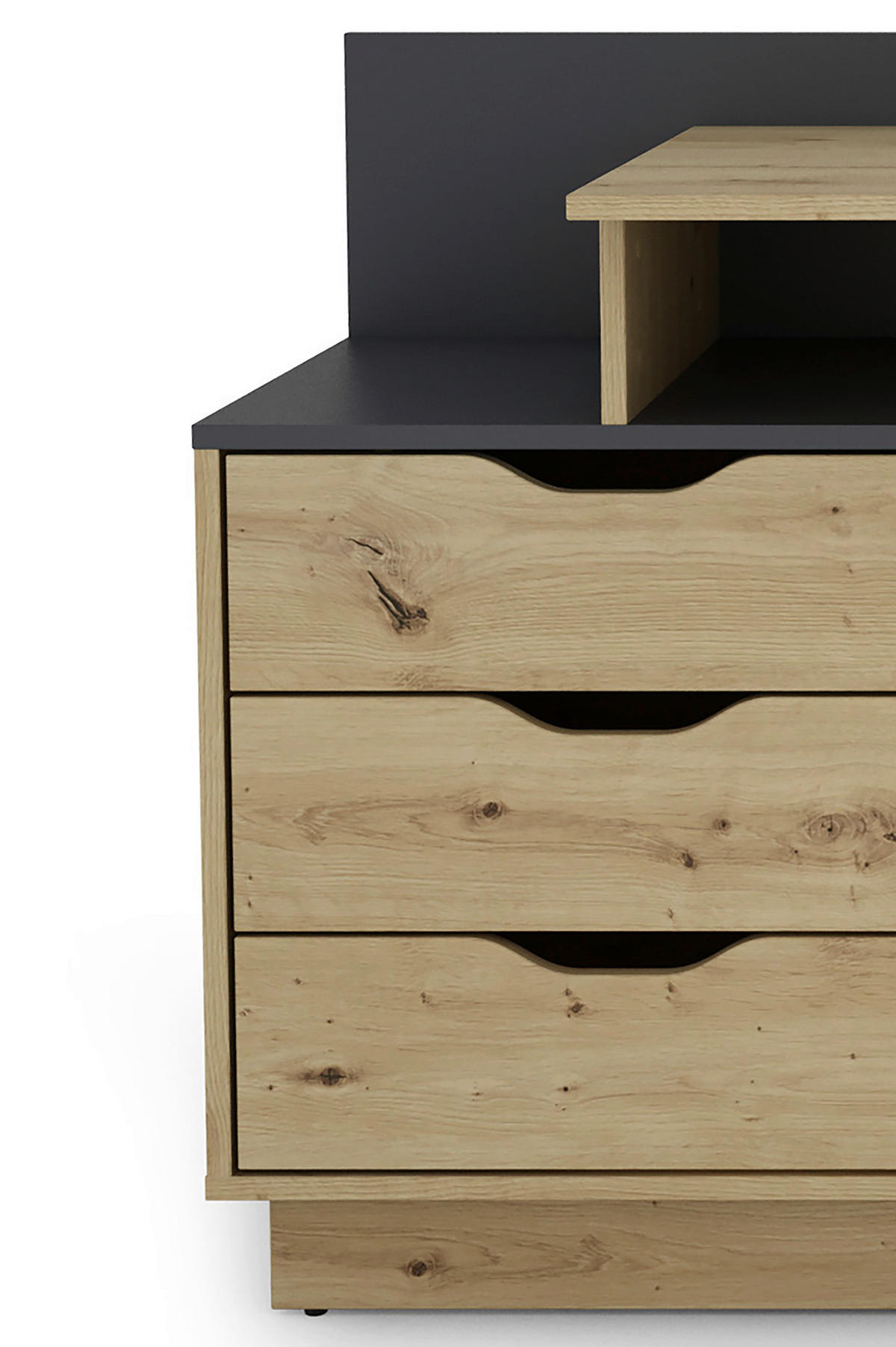 SCHREIBTISCH 138/51,5/83,5 cm  in Eiche Artisan, Anthrazit  - Anthrazit/Eiche Artisan, MODERN, Holzwerkstoff (138/51,5/83,5cm) - MID.YOU