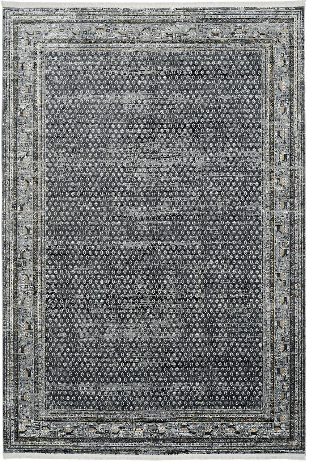 WEBTEPPICH 67/130 cm Monza Dunkelgrau  - Dunkelgrau, KONVENTIONELL, Textil (67/130cm) - Dieter Knoll