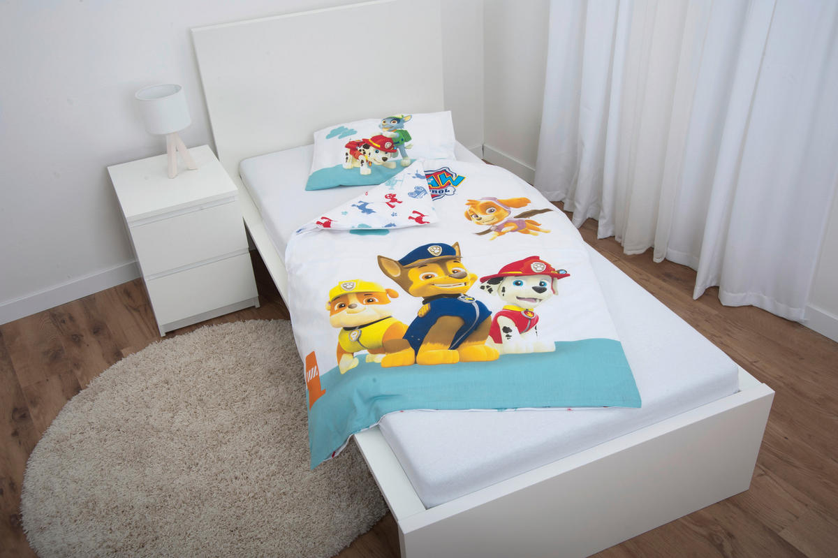 BABYBETTWÄSCHE Paw Patrol Flanell 100/135 cm  - Weiß, Basics, Textil (100/135cm) - baby best