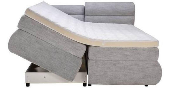 BOXSPRINGBETT 180/200 cm  in Grau, Weiß  - Weiß/Grau, MODERN, Holzwerkstoff/Textil (180/200cm) - Esposa