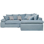 ECKSOFA  in Webstoff Blau  284/284 cm  - Blau/Schwarz, Design, Kunststoff/Textil (284/284cm) - Carryhome