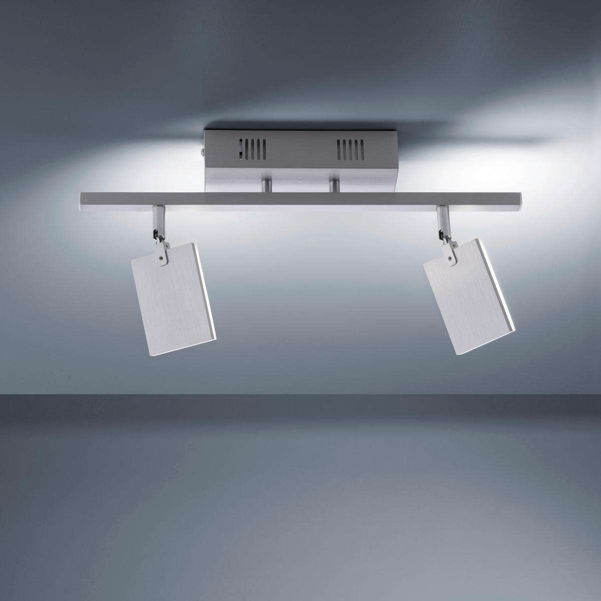 LED-STRAHLER PURE-MIRA 52,5/24/22,5 cm   - Alufarben, Design, Kunststoff/Metall (52,5/24/22,5cm) - Neuhaus PURE