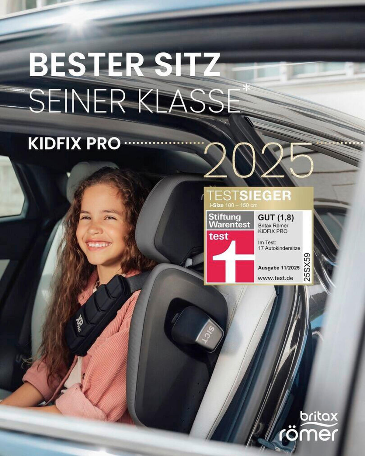 KINDERAUTOSITZ Kidfix Pro  - Greige/Hellgrau, Basics, Kunststoff/Textil (48/83/42cm) - Britax Römer