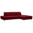WOHNLANDSCHAFT Echtleder - Rot/Silberfarben, Design, Leder (200/315cm) - Chilliano