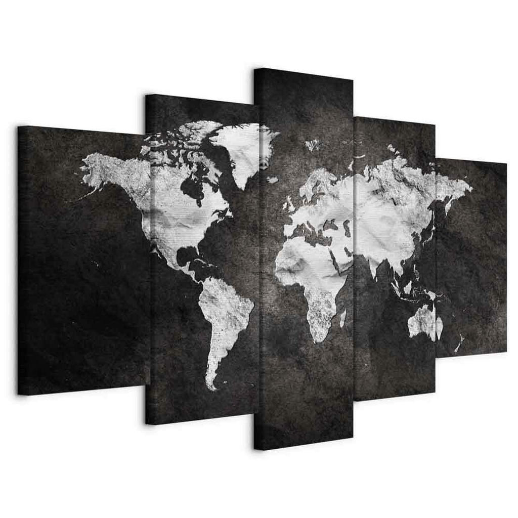 artgeist LEINWANDBILD, mapa světa, 100/50/1,2 cm