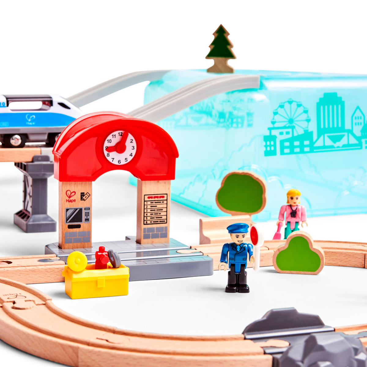 EISENBAHNZUBEHÖR - Multicolor, Basics, Holz/Holzwerkstoff (84,2/19,1/75,6cm) - Hape