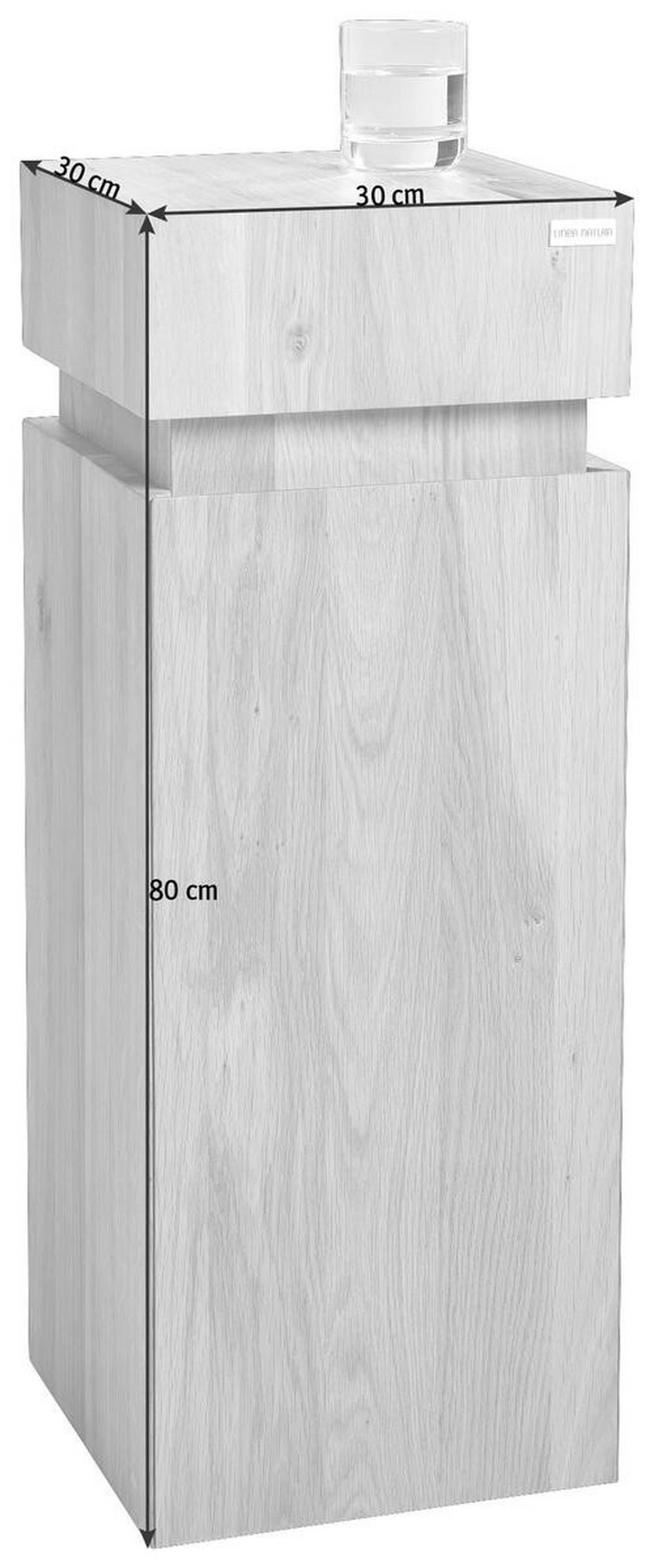 BEISTELLTISCH in Holz 30/30/80 cm  - Eichefarben, MODERN, Holz (30/30/80cm) - Linea Natura