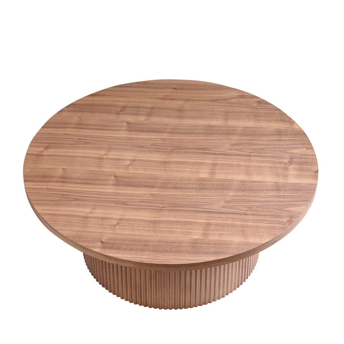 COUCHTISCH furniert 85/85/33 cm rund Walnussfarben  - Walnussfarben, MODERN, Holzwerkstoff (85/85/33cm) - Livetastic