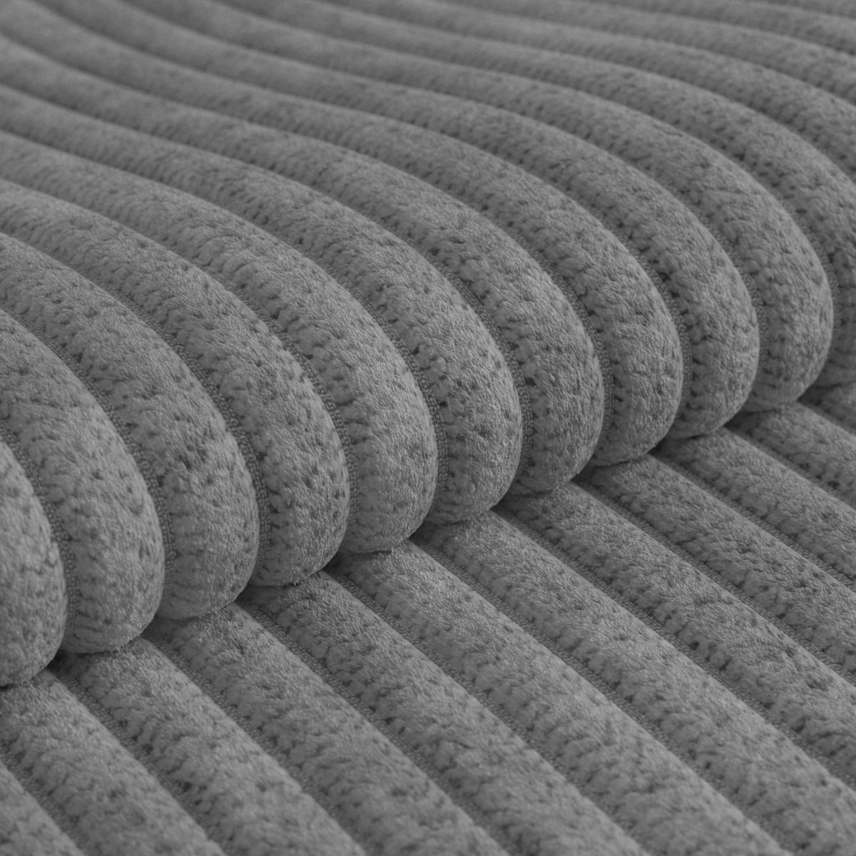 ECKSOFA Anthrazit Chenille  - Chromfarben/Anthrazit, KONVENTIONELL, Textil/Metall (312/234cm) - Livetastic