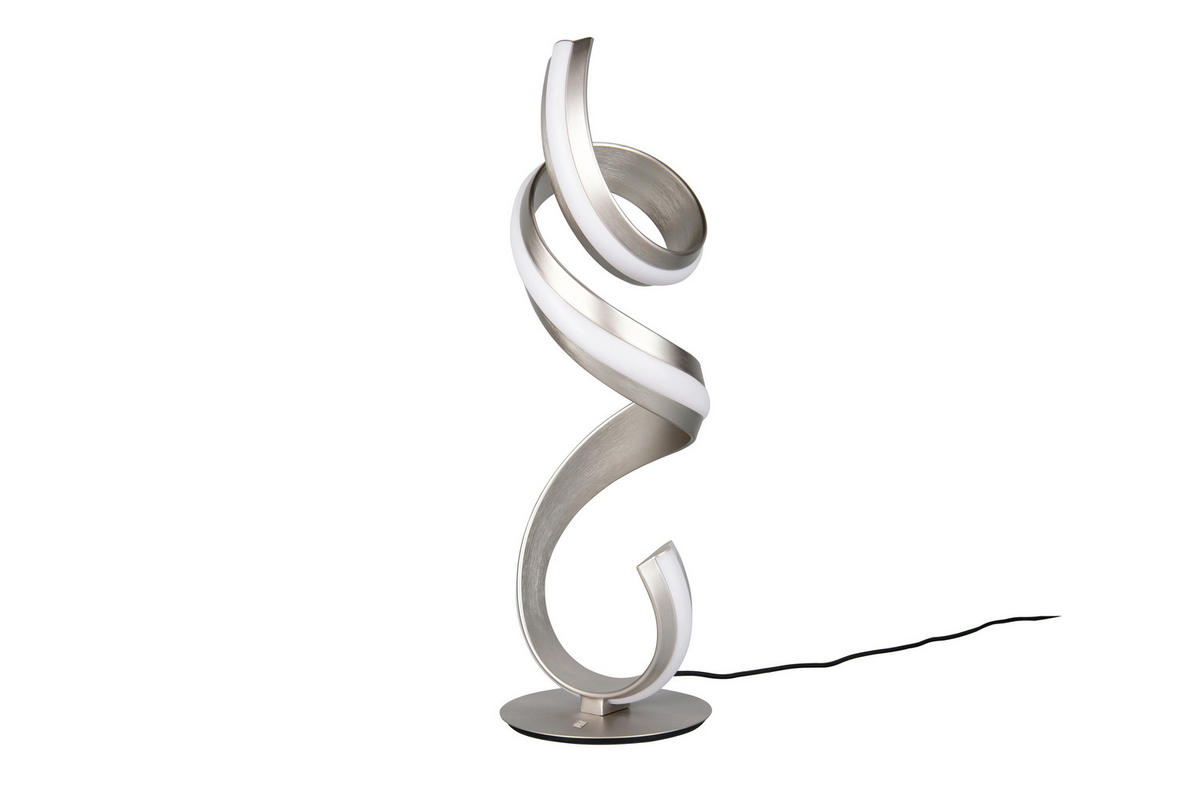 LED-TISCHLEUCHTE 22/20/60,5 cm  - Weiß/Nickelfarben, Design, Kunststoff/Metall (22/20/60,5cm) - Cinque