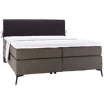 BOXSPRINGBETT 180/200 cm  in Anthrazit, Schwarz  - Anthrazit/Schwarz, Design, Textil/Metall (180/200cm) - Hom`in