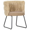 STUHL - Taupe/Schwarz, Design, Textil/Metall (62/80/62cm) - Novel