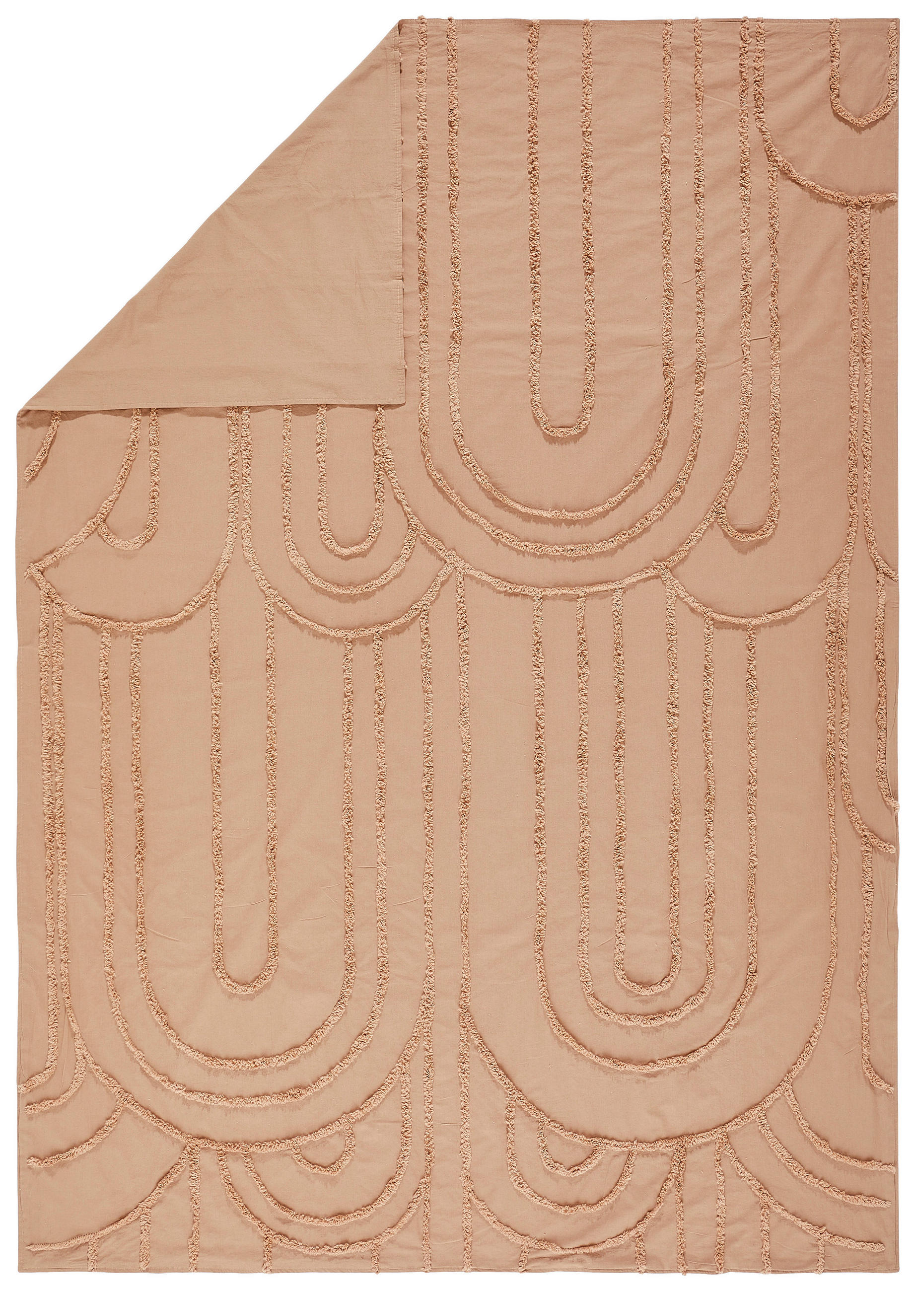 ÜBERWURF - Hellbraun, Trend, Textil (140/200cm) - Ambiente