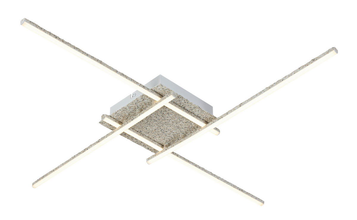 DECKENLEUCHTE 80/80/6,5 cm  - Weiß, Trend, Kunststoff/Metall (80/80/6,5cm) - Collett's Monde