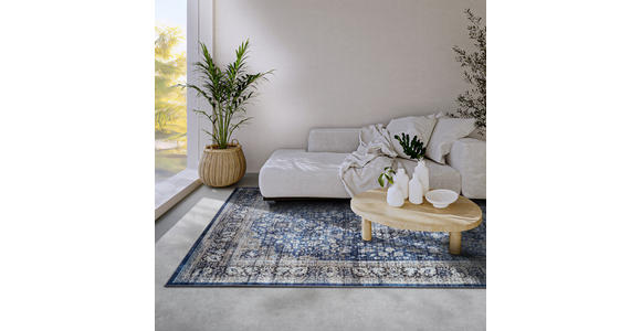 VINTAGE-TEPPICH 160/230/230 cm Asya Creme, Dunkelblau  - Creme/Dunkelblau, Design, Kunststoff/Textil (160/230/230cm) - Novel