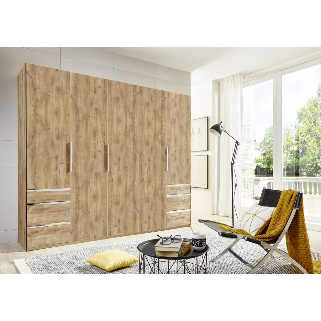 Thumbnail - Mid.you Drehtürenschrank Wimex Level 36A, Eiche, Metall, Kunststoff, 3 Fächer, 6 Schublade(n) Schubladen, 250x216x58 cm,...