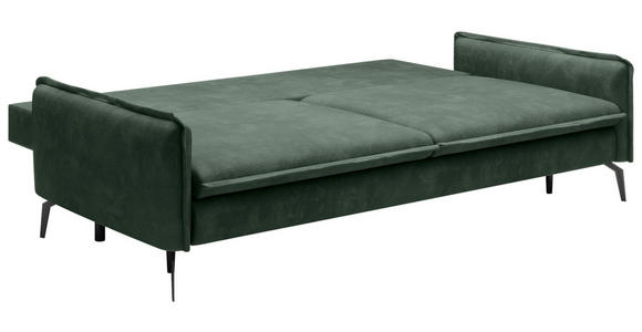 SCHLAFSOFA in Chenille Waldgrün - Waldgrün/Schwarz, KONVENTIONELL, Textil/Metall (223/89/107cm) - Carryhome