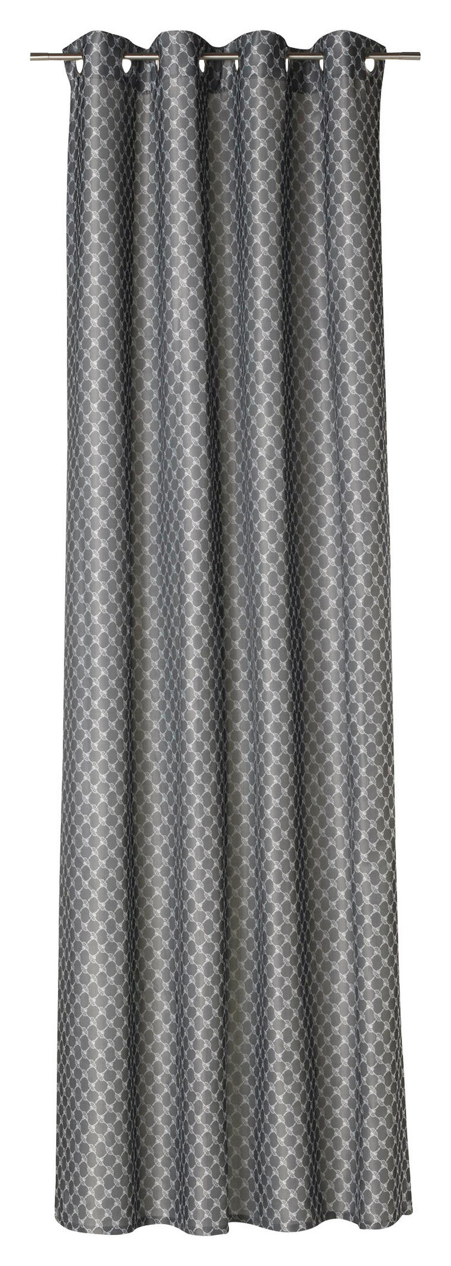 ZÁVES S OČKAMI, nepriehľadné, 140/250 cm - sivá, Design, textil (140/250cm) - Joop!