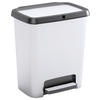 ABFALLEIMER 25 L  - Silberfarben/Schwarz, KONVENTIONELL, Kunststoff (28/43/38cm) - Curver