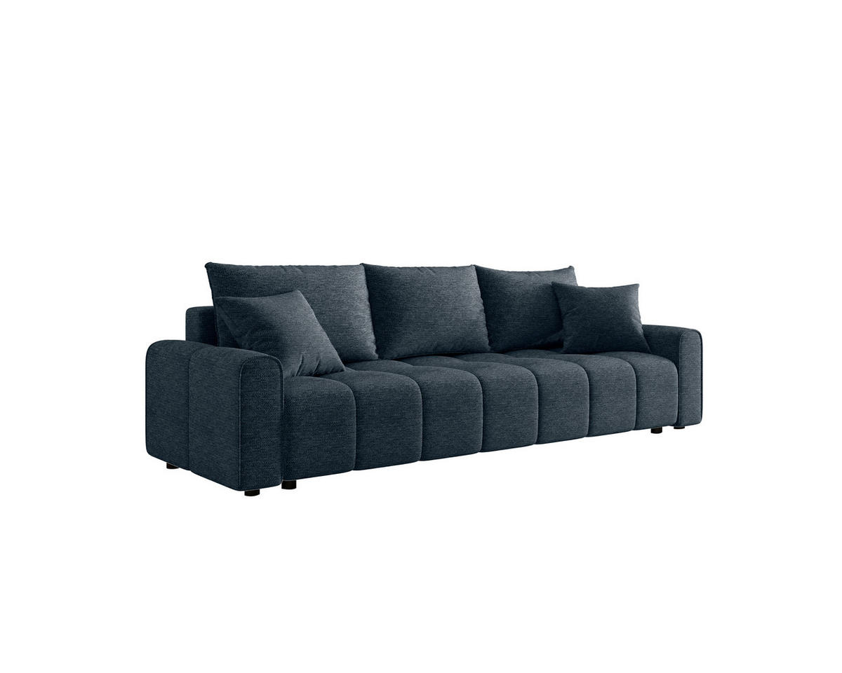 SCHLAFSOFA OLIVIER in Struktur Dunkelgrau  - Dunkelgrau/Schwarz, MODERN, Kunststoff/Textil (236/90/100cm) - MID.YOU