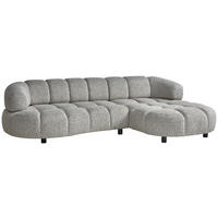 Colțar Cu Funtie Electrica, textil, grej, 284/183 cm - grej, Design, textil (284/183cm) - Welnova