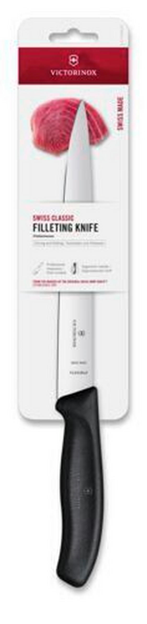 FILETIERMESSER - Edelstahlfarben/Schwarz, Basics, Kunststoff/Metall (33.0/3,3/1,8cm) - Victorinox