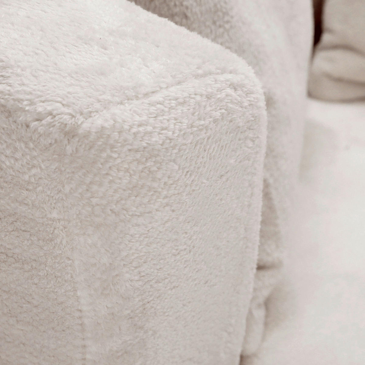 SESSEL in Plüsch Weiß  - Schwarz/Weiß, KONVENTIONELL, Textil/Metall (115/72/115cm) - Carryhome