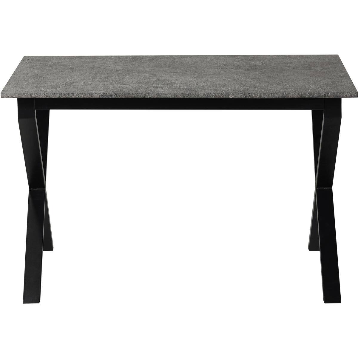 ESSTISCH 120/80/76 cm Nachbildung  Metall, Holzwerkstoff gastro- und objekttauglich rechteckig Grau  - Schwarz/Grau, MODERN, Holzwerkstoff/Metall (120/80/76cm) - MID.YOU