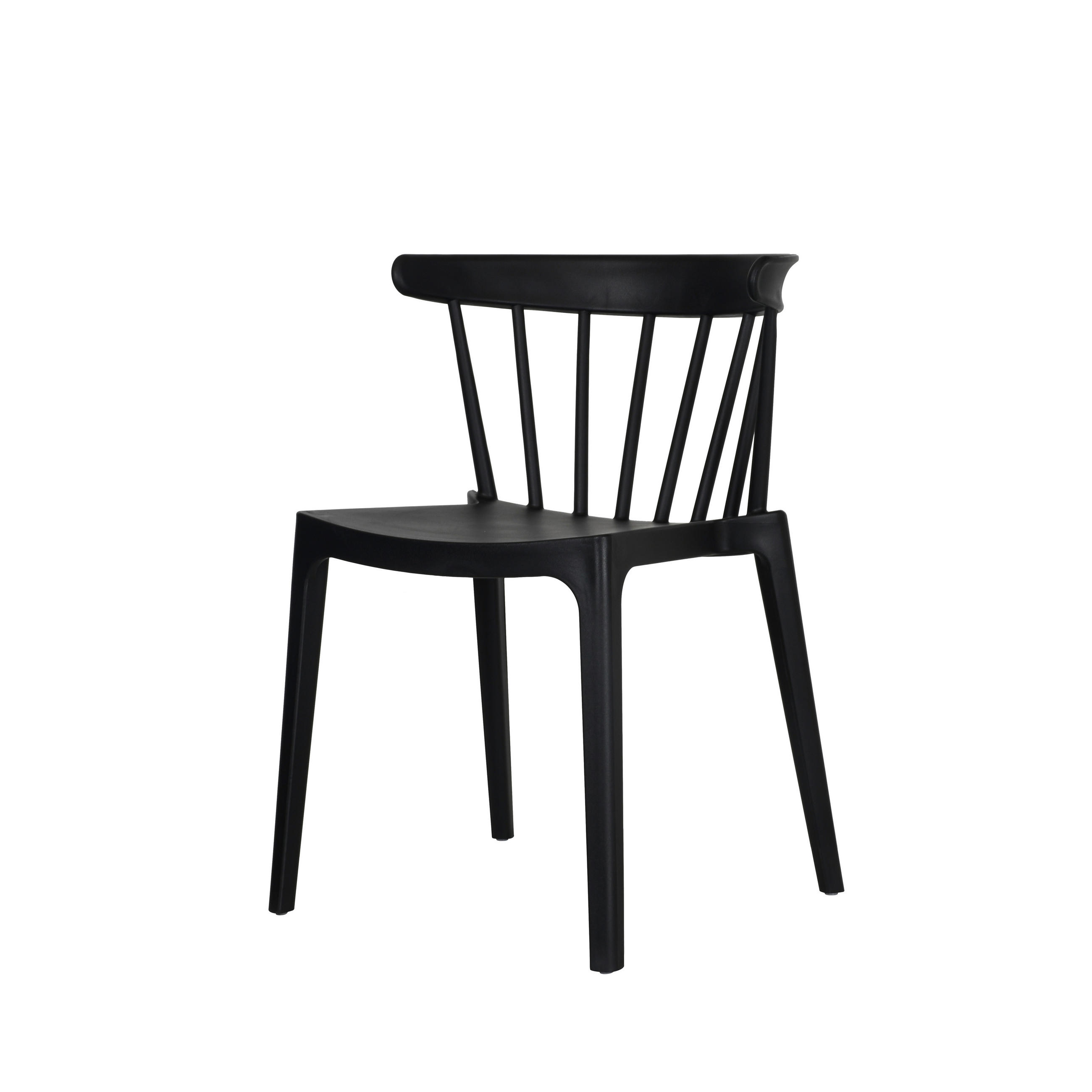 STAPELSESSEL in Kunststoff Schwarz  - Schwarz, Basics, Kunststoff (54/75/53cm)