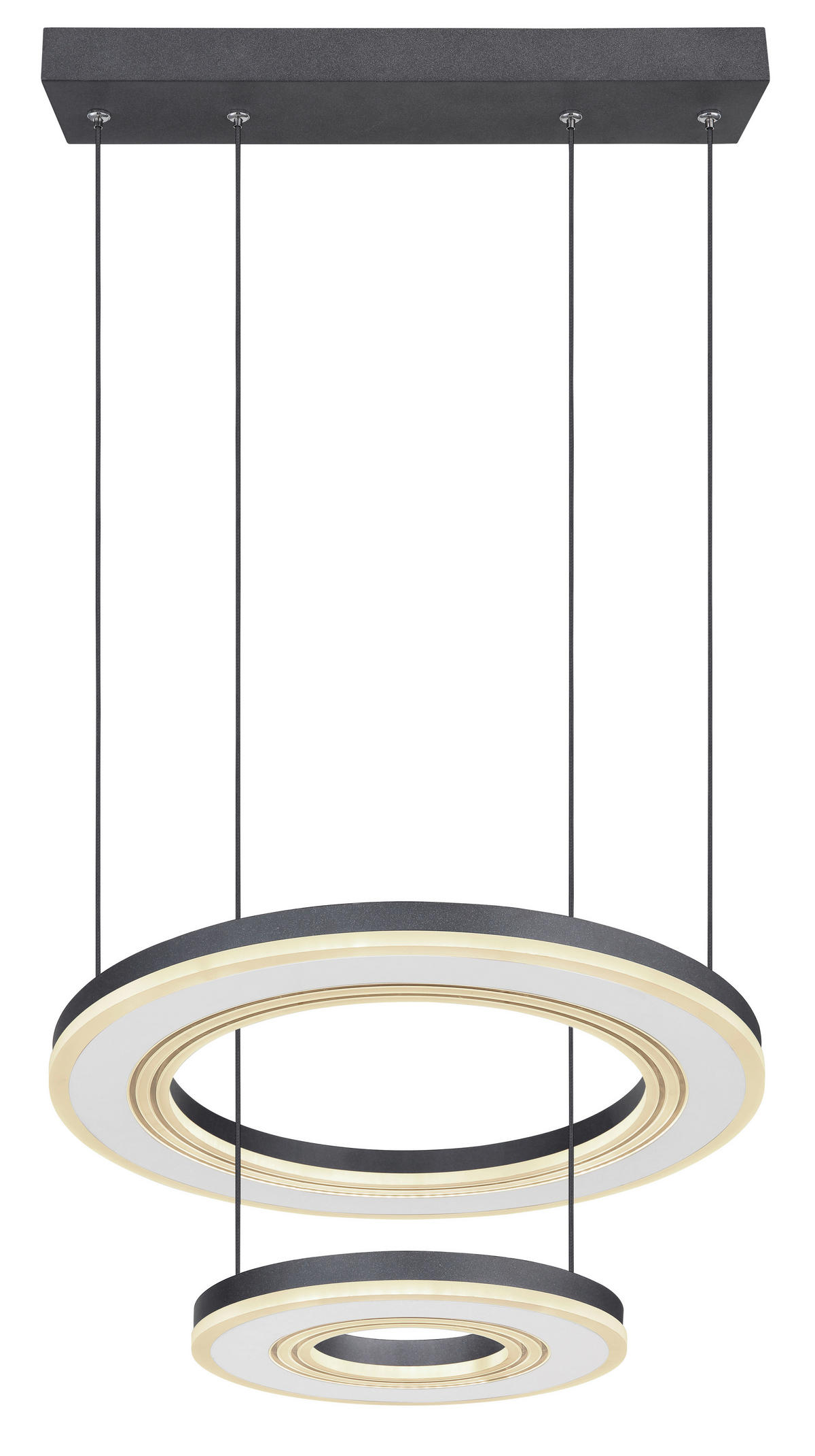 ZÁVESNÉ LED SVIETIDLO, 50/120 cm  - čierna/biela, Design, kov/plast (50/120cm)