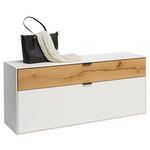 GARDEROBENBANK  in 121,9/54,3/37,1 cm  - Eichefarben/Schwarz, Design, Holz/Holzwerkstoff (121,9/54,3/37,1cm) - Dieter Knoll