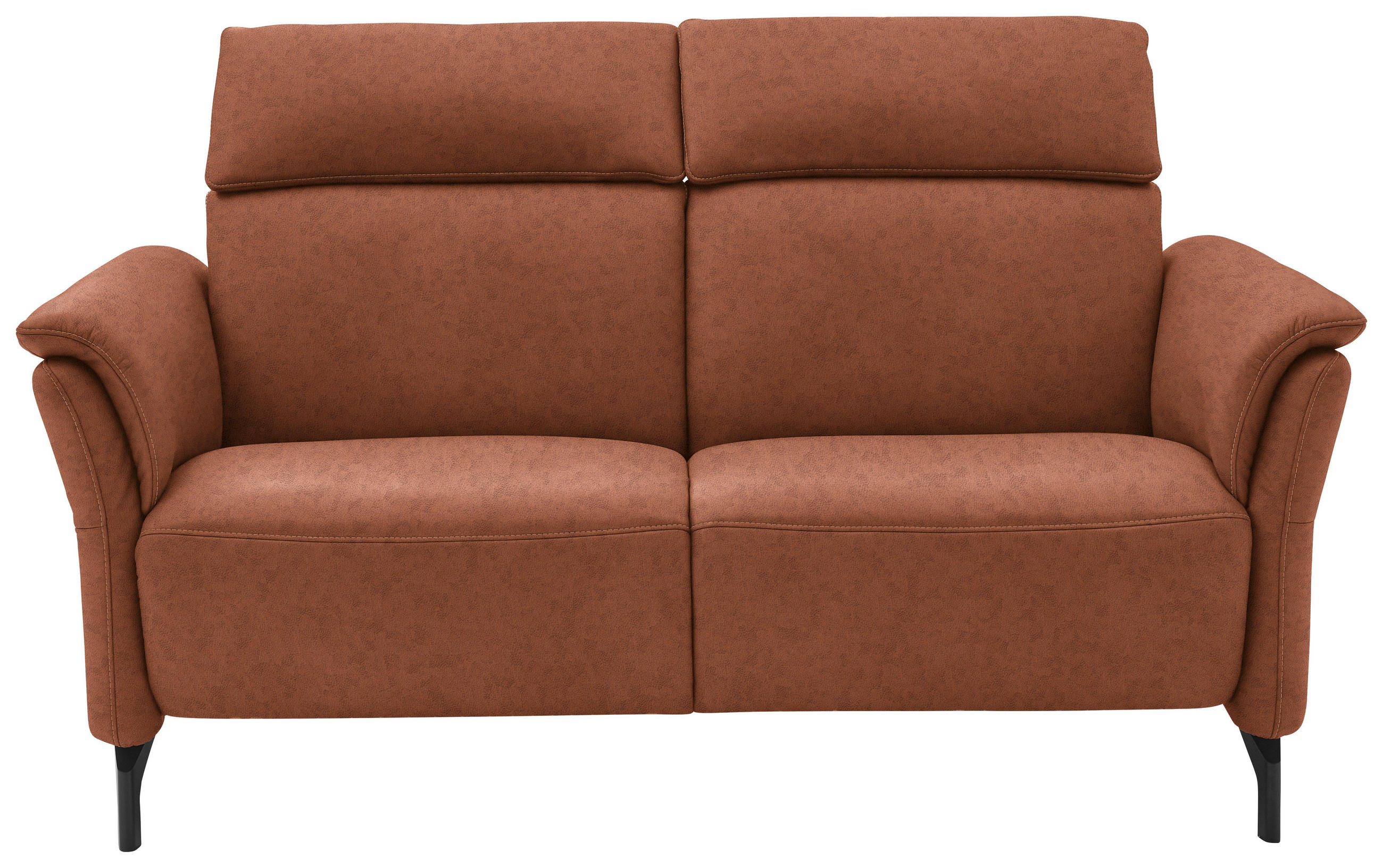 2-SITZER-SOFA in Leder Cognac  - Cognac/Schwarz, KONVENTIONELL, Leder/Metall (178/103/95cm) - Dieter Knoll