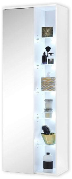 Dulap Înalt 55/160/30 cm  - alb, Modern, sticlă/material pe bază de lemn (55/160/30cm) - Xora