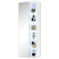 Dulap Înalt 55/160/30 cm  - alb, Modern, sticlă/material pe bază de lemn (55/160/30cm) - Xora