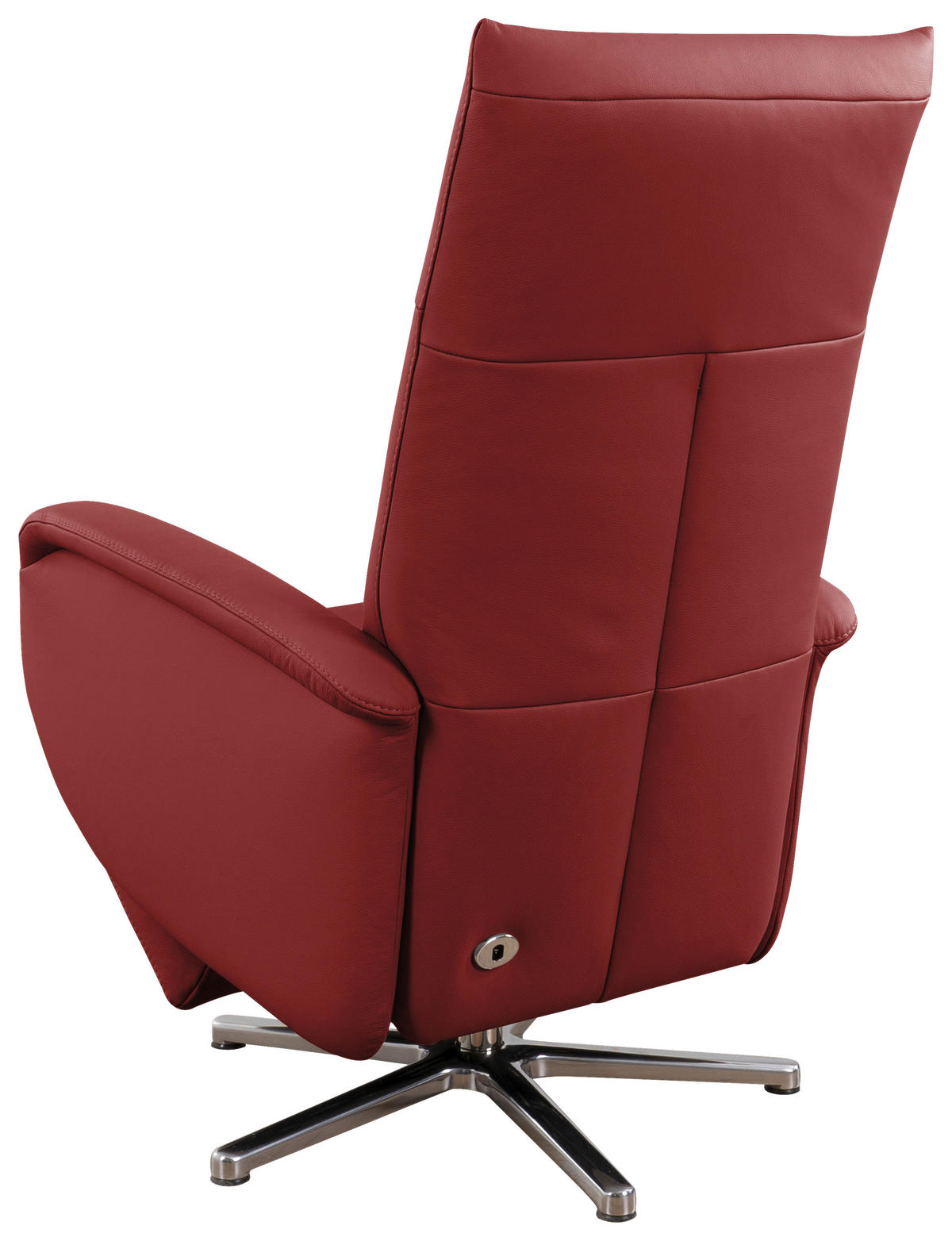 DREHSTUHL  in Rot  - Chromfarben/Rot, Konventionell, Leder/Metall (75/112/82cm) - Sit & More