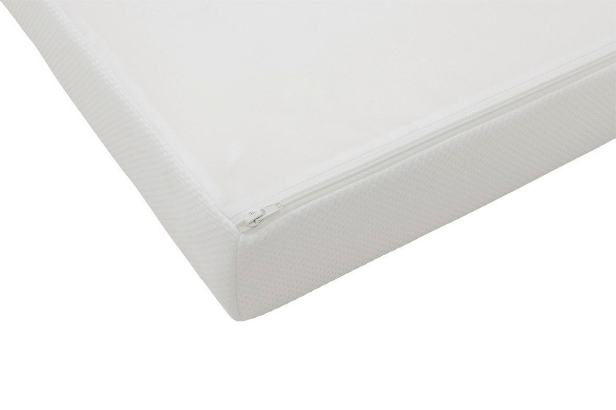 KOMFORTSCHAUMMATRATZE DAILY, 90/200 cm, Höhe ca.: 10 cm, H2 = mittel,  - Weiß, Basics, Textil (90/200cm) - MID.YOU