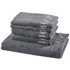 FROTTIERSET Anthrazit, Grau 5-teilig  - Anthrazit/Grau, Basics, Textil - Joop!