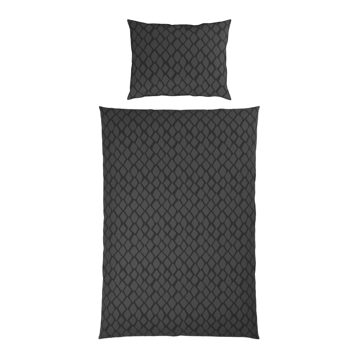 OBOUSTRANNÉ POVLEČENÍ, satén, antracitová, 140/200 cm - antracitová, Design, textil (140/200cm) - Dieter Knoll