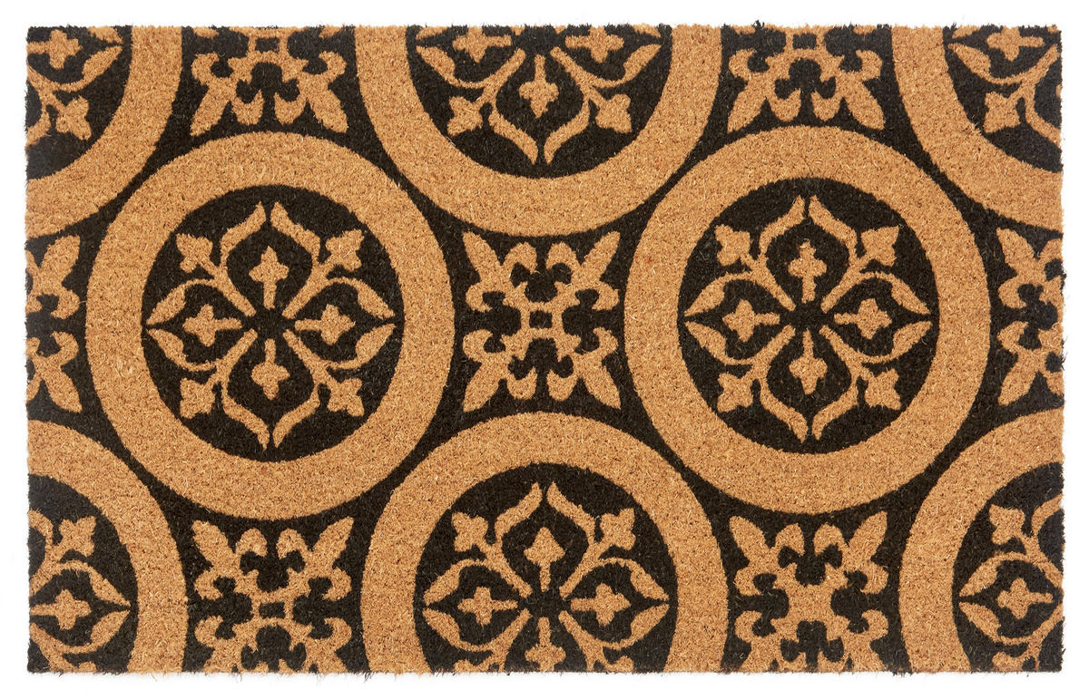 KOKOSMATTE  45/75 cm  Schwarz, Hellbraun  - Hellbraun/Schwarz, Basics, Naturmaterialien/Kunststoff (45/75cm)