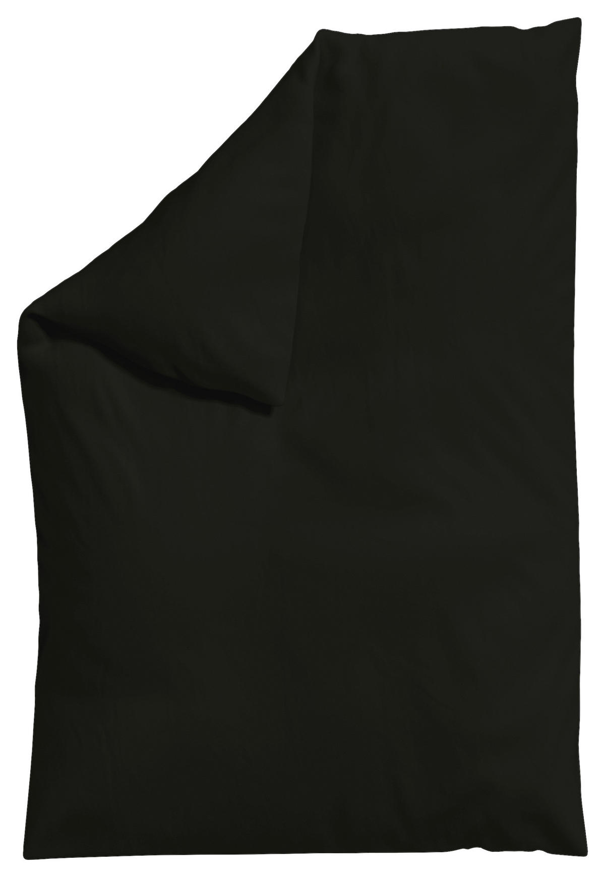 BETTDECKENBEZUG WOVEN SATIN Makosatin 135-140/200 cm  - Schwarz, Basics, Textil (135-140/200cm) - Schlafgut