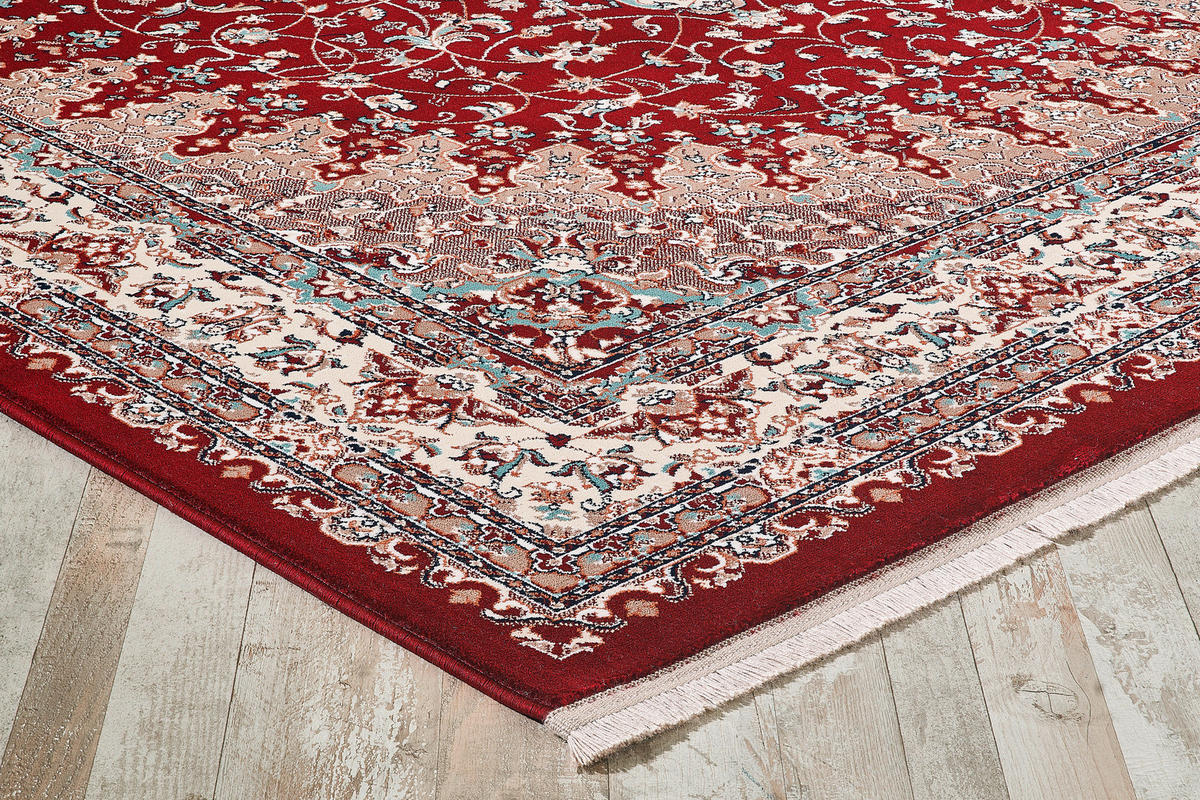 VINTAGE-TEPPICH 120/170 cm Semerkand Dunkelrot, Beige  - Beige/Dunkelrot, LIFESTYLE, Textil (120/170cm)