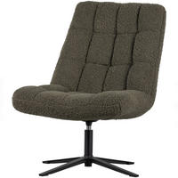 SESSEL in Teddystoff Dunkelgrün  - Dunkelgrün/Schwarz, Design, Textil/Metall (70/101/85cm) - Livetastic