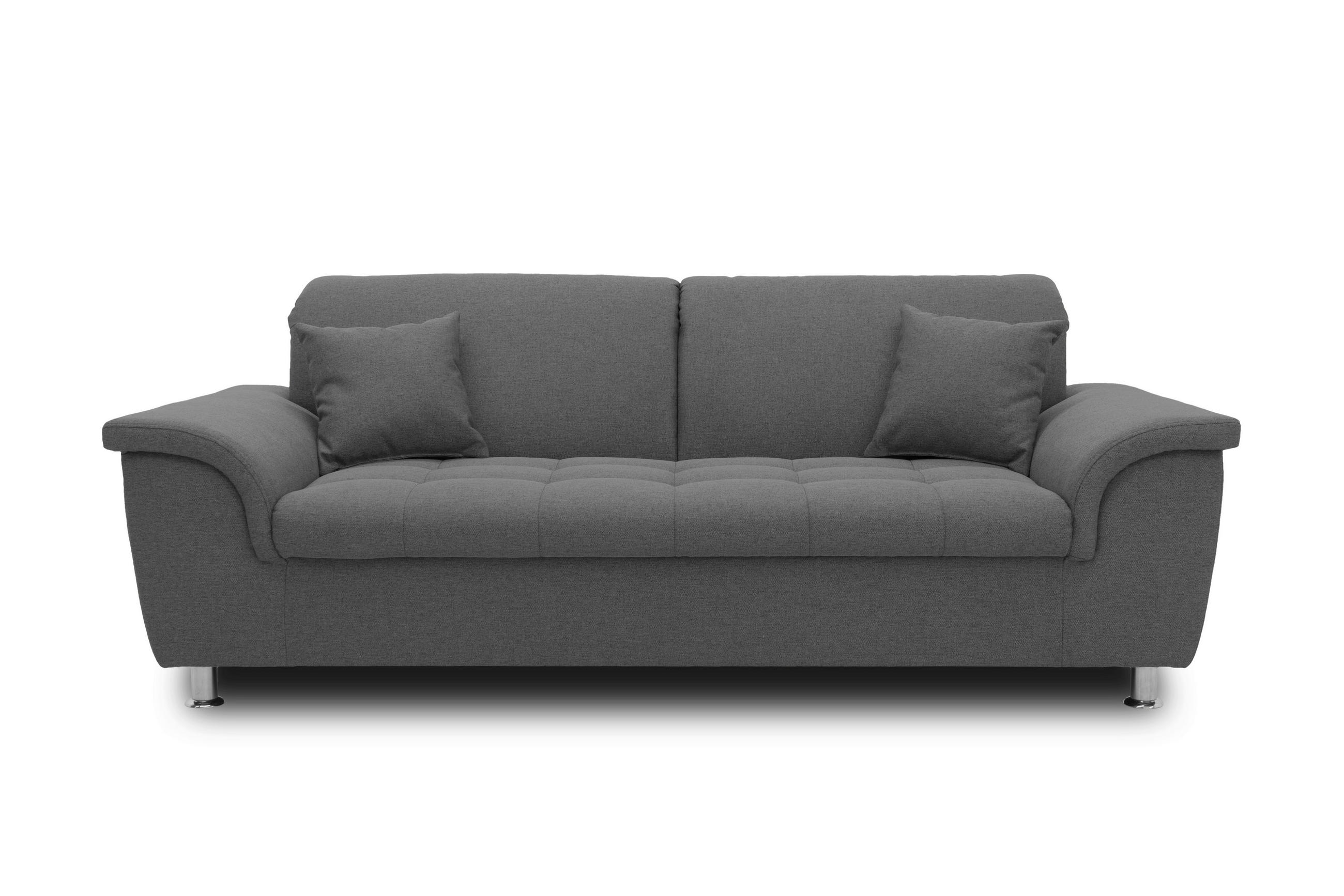 2-Sitzer-Sofa mit Kopfteil verstellbar Franzi Grau