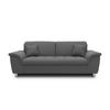 2-SITZER-SOFA  in Webstoff Dunkelgrau  - Chromfarben/Dunkelgrau, KONVENTIONELL, Textil/Metall (210/81/105cm) - MID.YOU